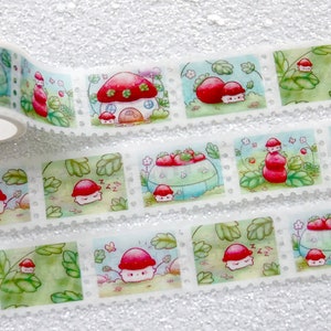 Stawberry Mushroom Gummie | 2.5cm Stamp Washi Tape