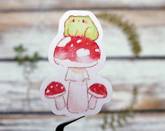 Cute Frog Sticker | Vinyl Sticker | Large Sticker