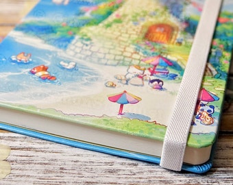 Cinnamon Stardust | 8x5 Lighthouse Beach Party Journal | Lined Paper