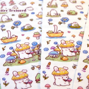 Glitter Textured Ribbit Rabbit Borderless Small Stickers Small Stickers Mini Stickers image 8