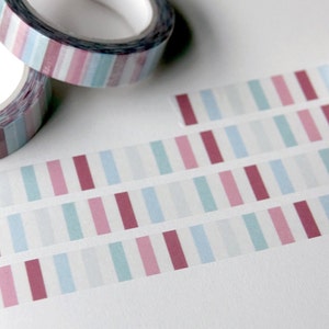 Blue, Red, Pink, and White Stripes | Striped Washi Tape  | 1cm Washi Tape