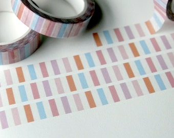 Purple, Pink, Orange, White, and Blue Stripes | Striped Washi Tape | 1cm Cute Washi Tape