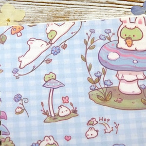 8.5x6 Sticker Book | Reusable Sticker Book | Sticker Collecting Book | Cute Small Sticker Book | Ribbit Rabbit