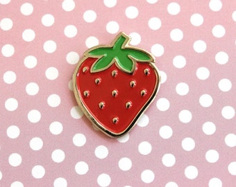 Cute Strawberry Enamel Pin