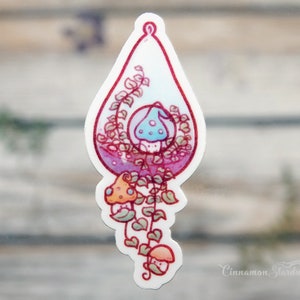 Cute Mushroom Sticker | Mushroom Vinyl Sticker | Large Vinyl Sticker