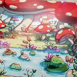 The Froggy Pond Print Kawaii Art Print Kawaii Illustration - Etsy