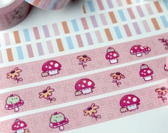 Washi Bundle | Omi and Sprout Washi Tape | Pink, Blue, Purple, Orange, and White Striped Washi Tape | Cute Washi Tape