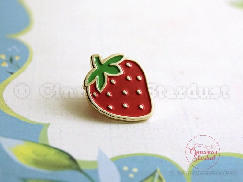 Cute Strawberry Enamel Pin image 4