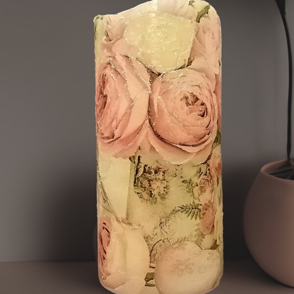 Pink Flameless Candles Etsy