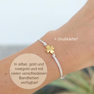 Süßes Kleeblatt Armband | kleines Geschenk | Aufmerksamkeit | Grußkarte | Geschenkidee
