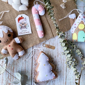 Tree Decoration, Gingerbread Man, Xmas Tree Decor, Gingerbread House, Felt Xmas Ornament, Secret Santa Gift, Cute Christmas Decor, Christmas Gift, Xmas Felt Decor, Xmas Ornament, Felt Craft Decor, Xmas Decor Gift, Unique Xmas Decor.