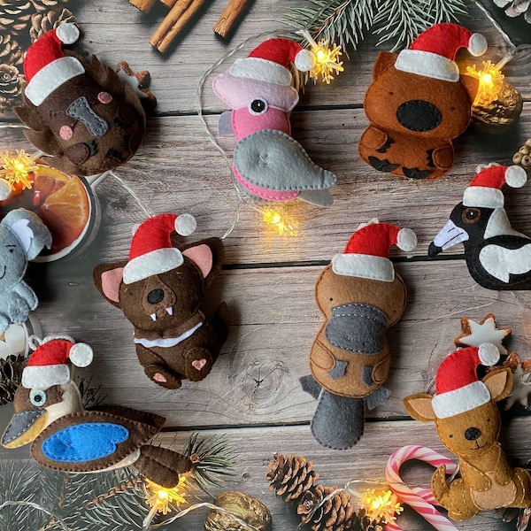 Felt Australian Animal Christmas Ornament: Handmade Aussie Decor