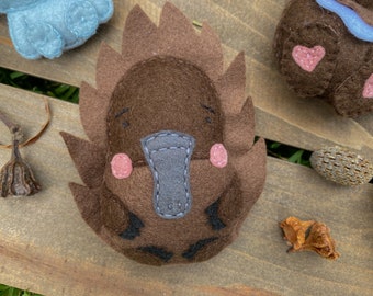 Handmade Felt Echidna Toy: Aussie Souvenir Gift