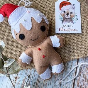 Tree Decoration, Gingerbread Man, Xmas Tree Decor, Gingerbread House, Felt Xmas Ornament, Secret Santa Gift, Cute Christmas Decor, Christmas Gift, Xmas Felt Decor, Xmas Ornament, Felt Craft Decor, Xmas Decor Gift, Unique Xmas Decor.