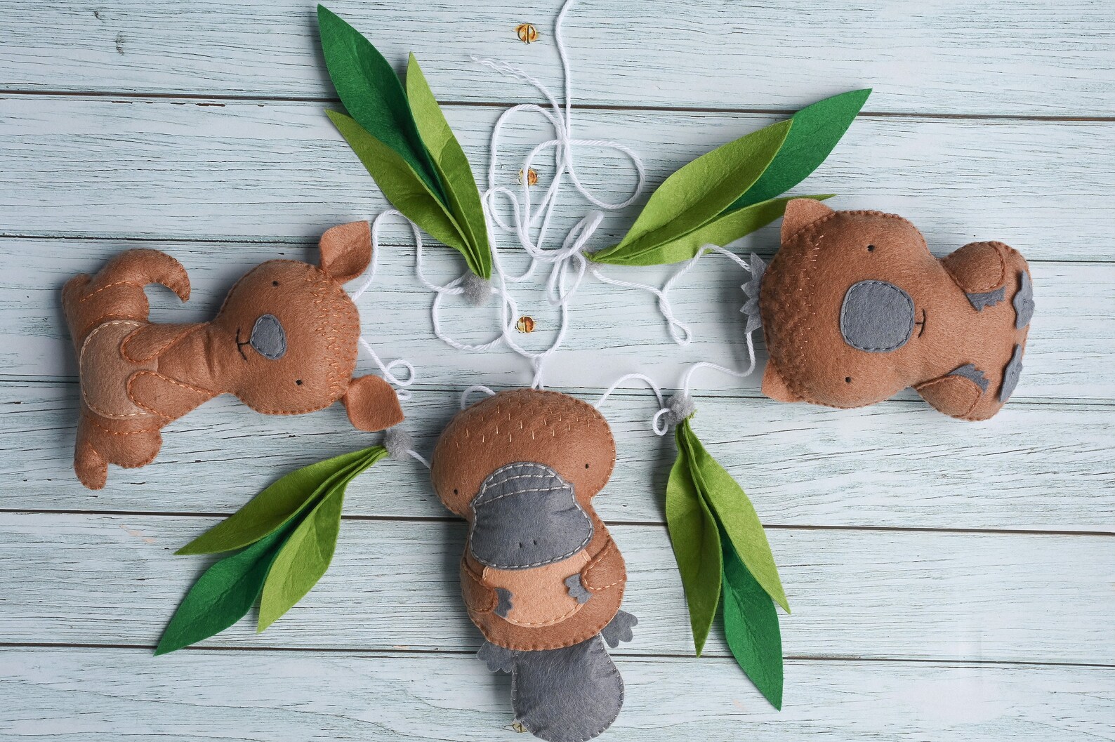 Australian Animals Garland Felt Animal Banner kangaroo Etsy