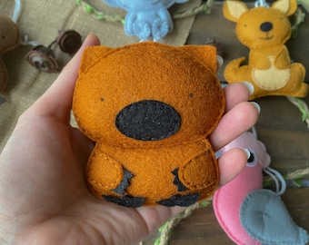 Handmade Felt Wombat Toy: Aussie Souvenir Gift