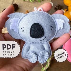 Koala Pdf Pattern Australian Animals Felt Sewing Plush Toy Pattern Instant Download