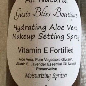 Makeup Setting Spray Aloe Vera Hydrating Facial Toner Moisturizer Make Up Setting Spray Mist Daily Moisturizer Spritz Lavender