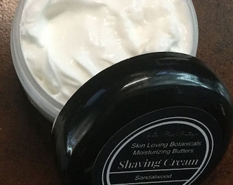 Shaving Cream Low Foaming With Botanical Extracts and Butters Silky Soft Smooth Results For Guys Or Gals 4 oz Jars Assorted Scents