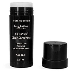 Clear Deodorant All Natural: Long Lasting, Aluminum Free (2.5 oz) Scented or Non