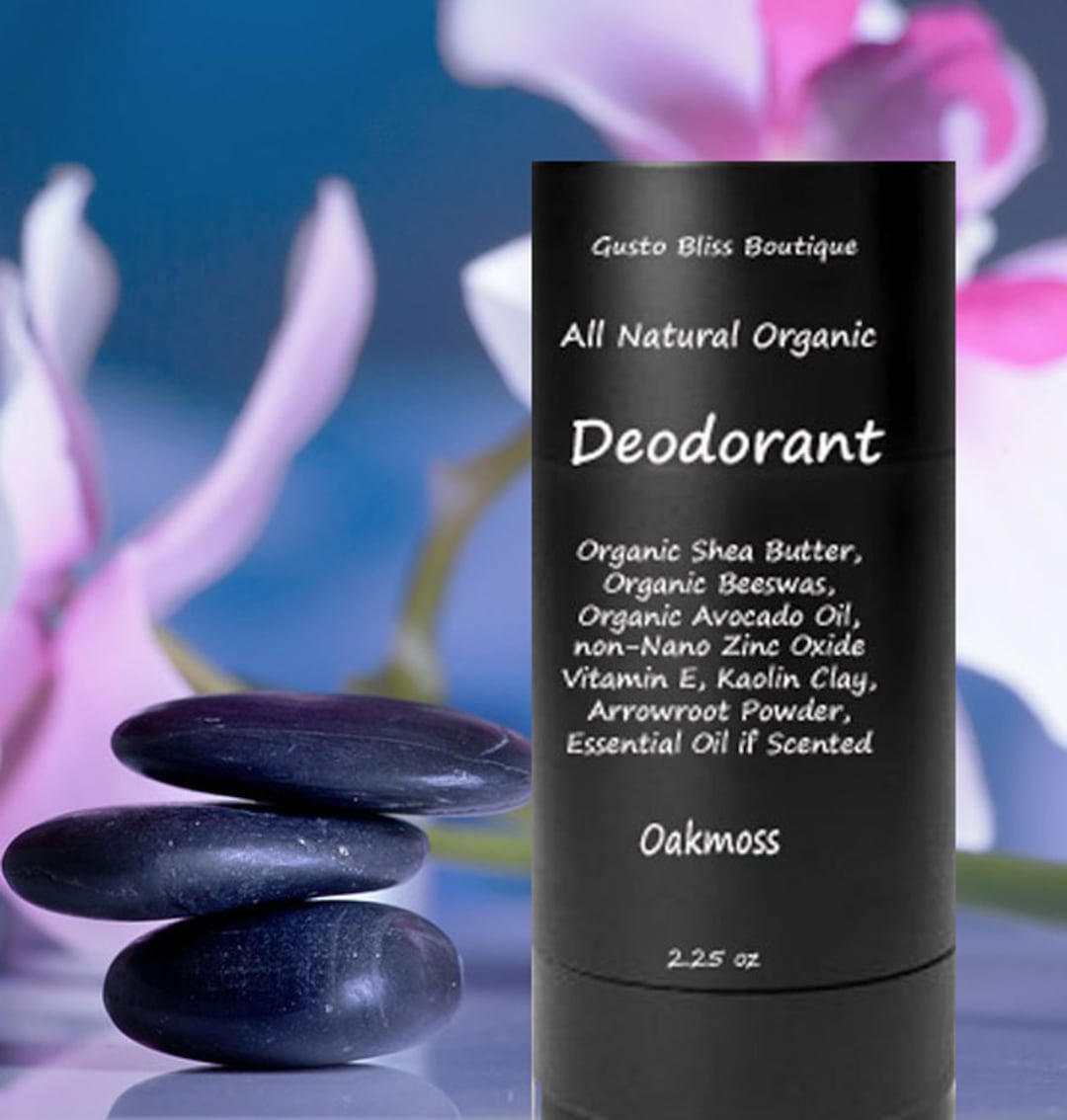 Natural Organic Deodorant Zinc Oxide Aluminum Free Non GMO Deodorant