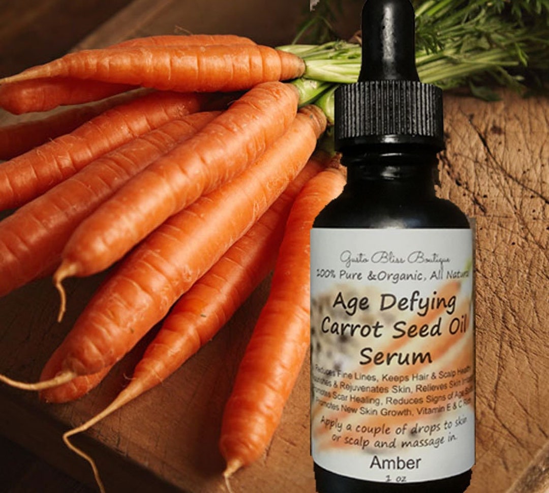 Carrot Seed Serum for Moisturizing Dry Skin All Over Face, Hair and