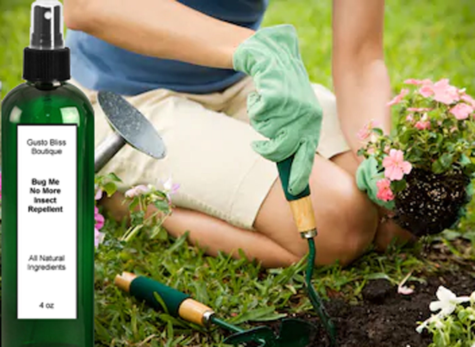 Bug Repellent Organic Spray: Natural Essential Oils, Mosquito Deterrent 2oz/4oz