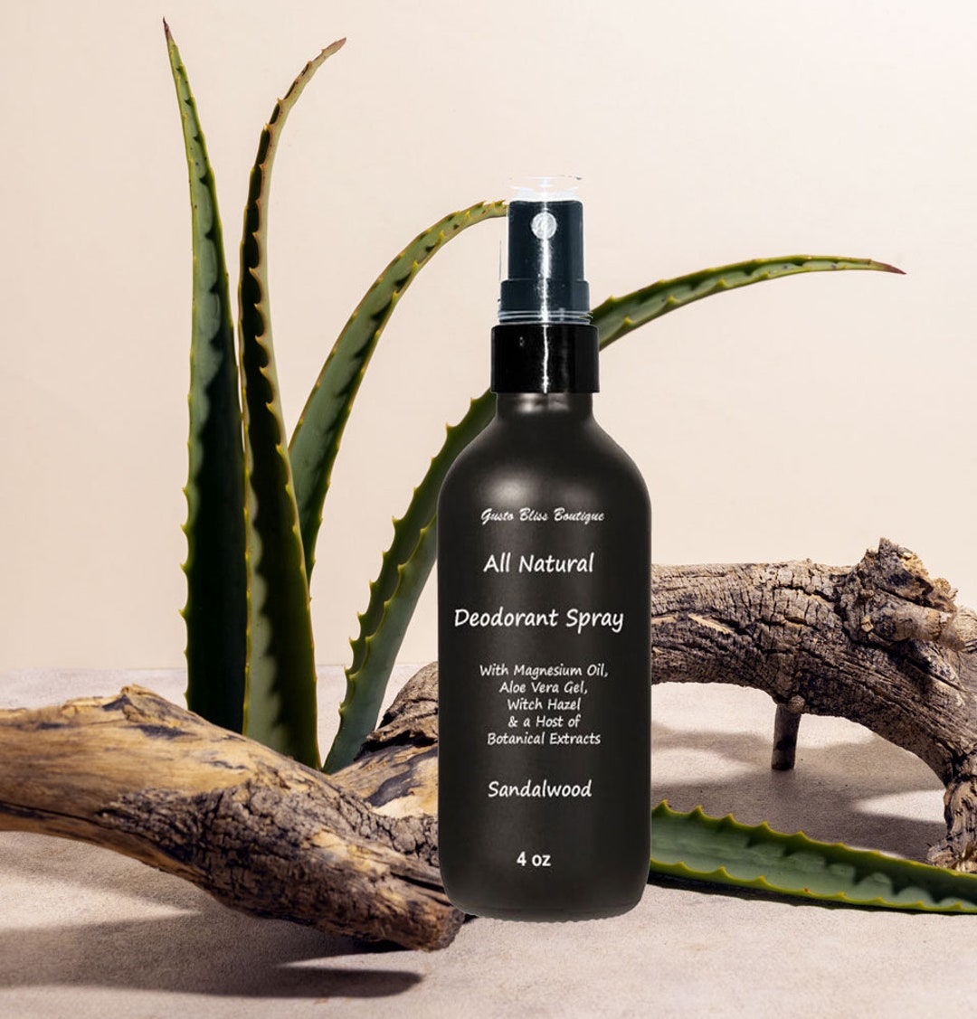 Magnesium Deodorant Spray All Natural With Aloe Vera Gel, Witch Hazel