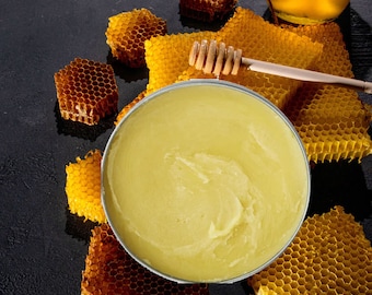 Creamy Beeswax Balm Serious Moisture Retention for Skin  1 or 2 oz Pocket Tins