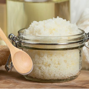 Organic Sugar & Shea Body Scrub: Exfoliating, Skin Softening 2oz/4oz Scented or Non