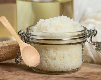Organic Sugar & Shea Body Scrub: Exfoliating, Skin Softening 2oz/4oz Scented or Non