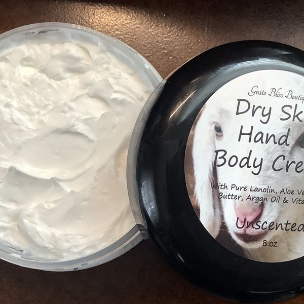 Hand & Body Skin Cream With Pure Lanolin Beeswax Aloe Vera Gel Organic Shea Butter Super Moisturizing For All Skin Types Choose Scent