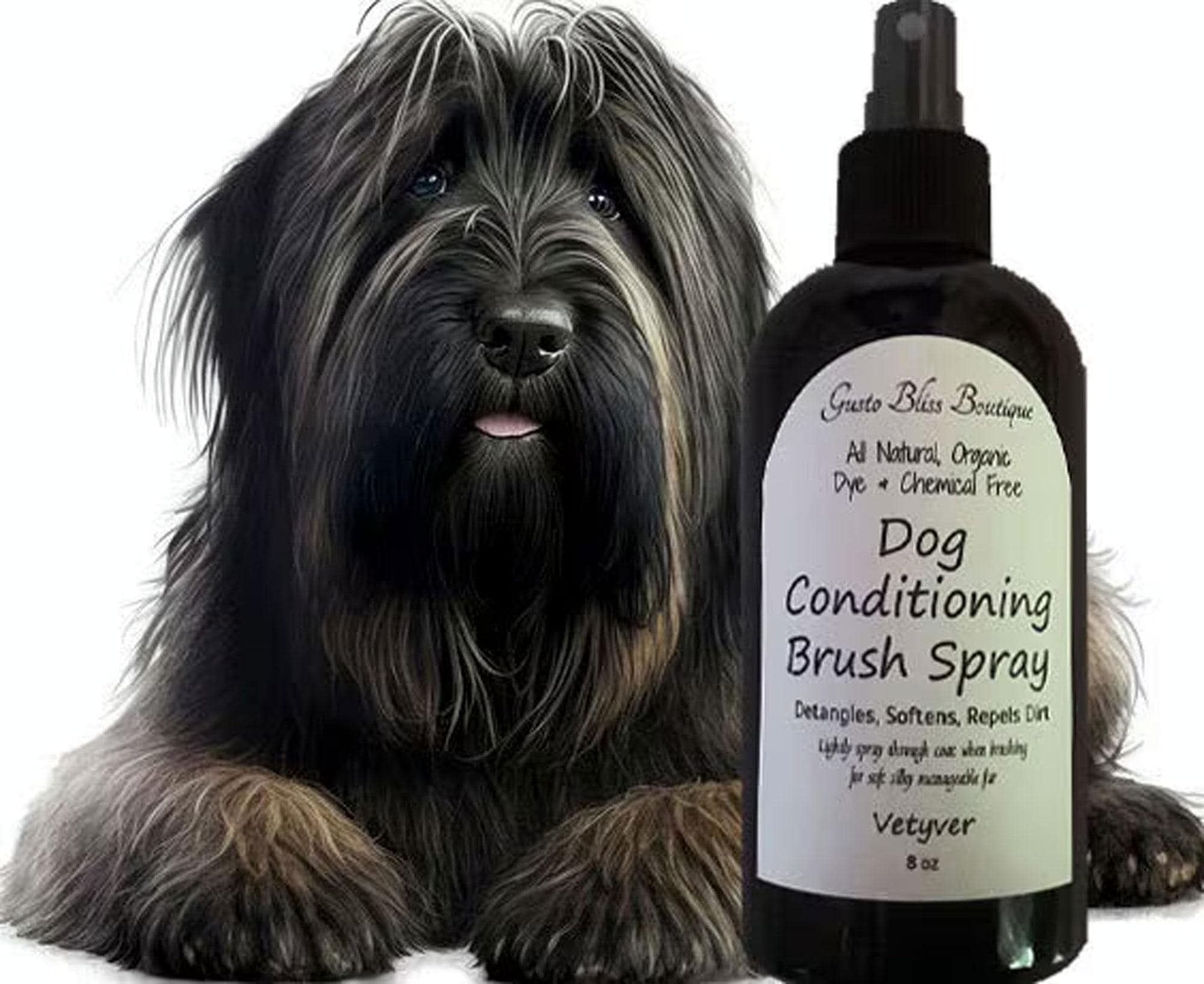 Dog Conditioner Brush Spray Detangler For Long Wavy Curly Hair Dog Eases Knots Conditions Between Grooming 4 or 8 oz Etsy France