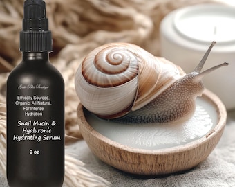 Snail Mucin & Hyaluronic Hydrating Serum: Ethically Sourced (1 or 2 oz)