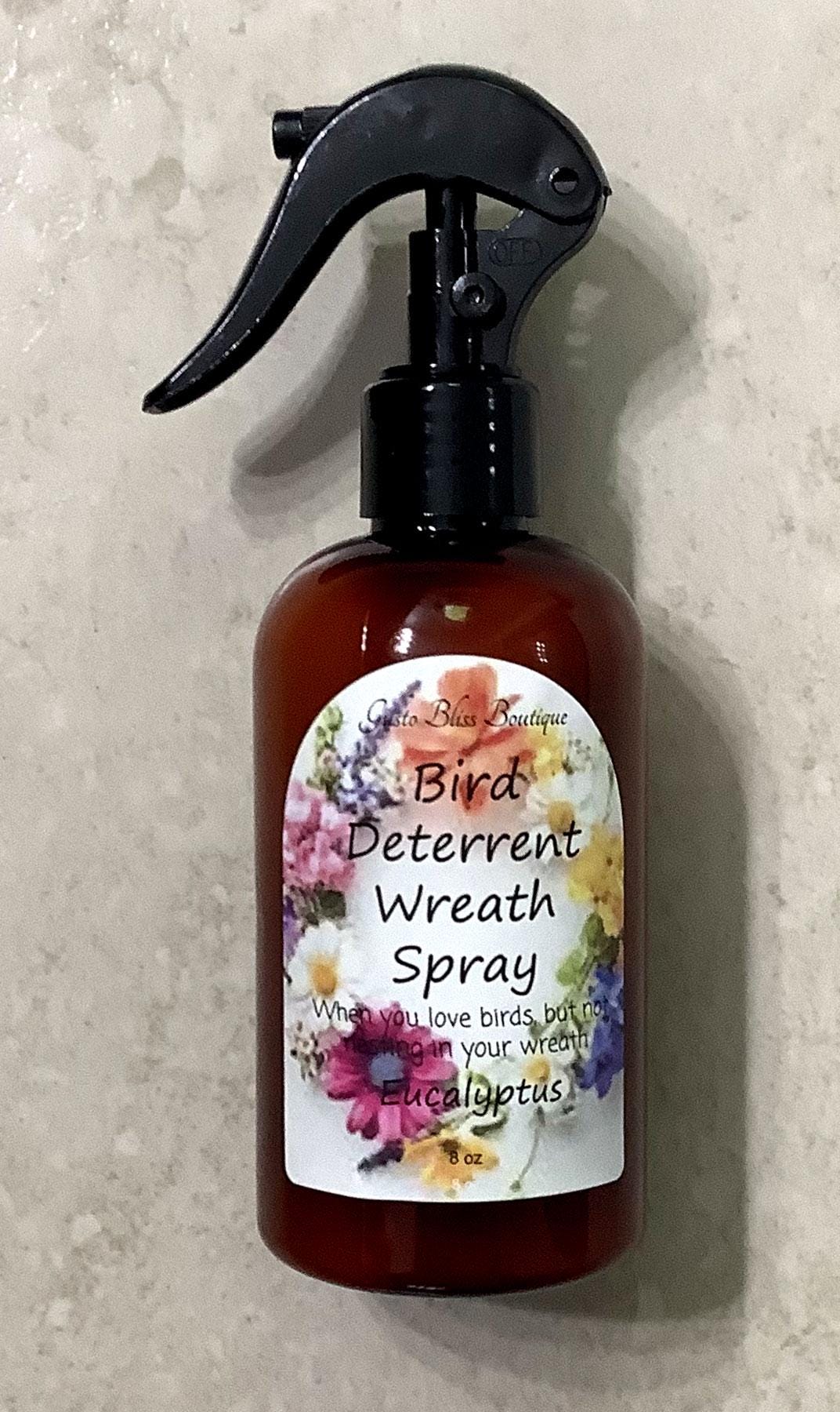 Bird Deterrent Wreath Spray, Protect Your Wreath from Nesting Birds, Natural, Safe, Effective