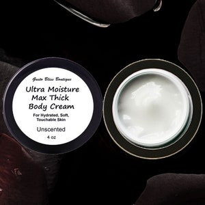 Ultra Moisture Max Cream: Deep Hydration Shea Butter, Argan Oil, Botanicals Chose Scent/Size