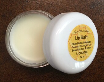 Lip Balm In Pot: Organic Natural Beeswax, Shea Butter, Flavored or Unscented