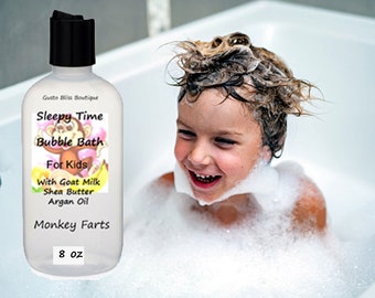 Goat Milk Bubble Bath Just For Kids with Kids Favorite Scents 8 oz bottle Great for Kids Tender Skin Choose Size & Scent