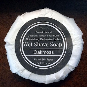Goat Milk Shave Soap: Moisturizing Lather, Tallow & Shea Butter, 4oz  Men&#39;s Scents