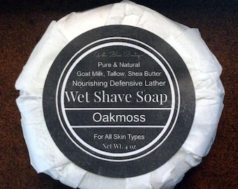 Goat Milk Shave Soap Moisturizing Lather, Tallow & Shea Butter, 4oz  Men's Scents