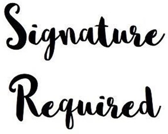 Signature Required Postage Upgrade