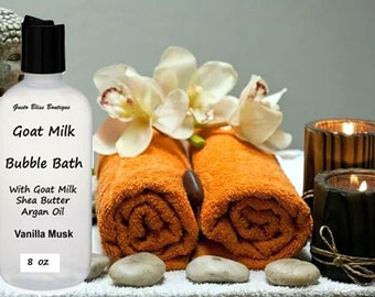 Bubble Bath for Self & Couples: Moisturizing Relaxing 8 oz Bottle. Scented/Non
