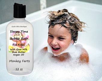 Goat Milk Bubble Bath Just For Kids 12 oz Bottle With Kid's Favorite Scents Great for Kids Tender Skin Choose Scented or Unscented