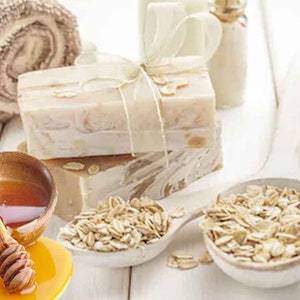 Goat Milk Oatmeal Honey Soap Natural Organic Large 6.5 oz Pure Goat Milk Oatmeal Honey Soap Skin Moisturizing