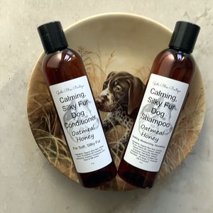 Dog Pet Shampoo and Conditioner Cleansing and Moisturizing For Dogs of All Ages Scented or Nonscented 8 oz bottles Sold Separately or Set