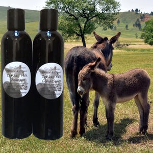 Donkey Milk Shampoo and Conditioner Soft Shiny Manageable Hair 8 oz Scented or Non