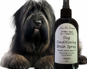 Dog Conditioner Brush Spray Detangler For Long Wavy Curly Hair Dog Eases Knots Conditions Between Grooming 4 or 8 oz