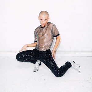Mens Sequin Leggings Etsy Canada