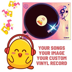 10” Custom Vinyl Record w/ Full-Color Record Jacket & Labels Included