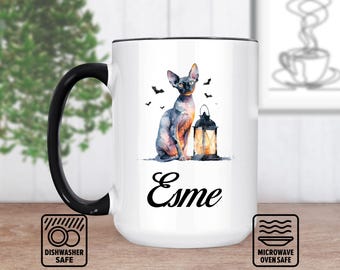Sphynx Cat Mug With Unique Design | Personalized Mug For Cat Lovers | Custom Gift For Pet Owners | Perfect For Coffee Or Tea